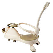 Каталка-толокар з батьківською ручкою JOY (колеса PU зі світлом, музика українською, світло) LD-821-52 Бежевий, фото 3