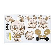 Каталка-толокар з батьківською ручкою JOY (колеса PU зі світлом, музика українською, світло) LD-821-52 Бежевий, фото 5