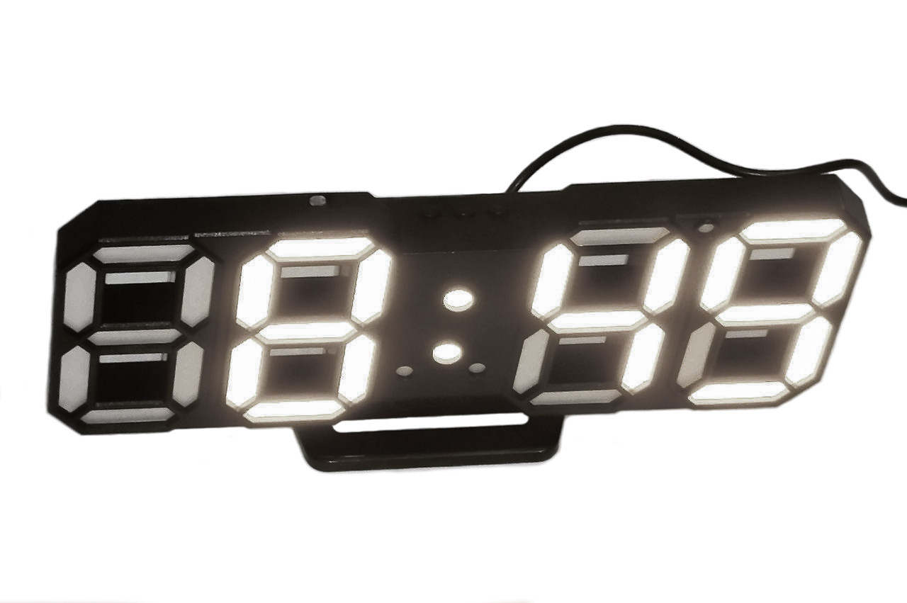 Годинник настільний LED Caixing CX-2218 5398 з білою підсвіткою