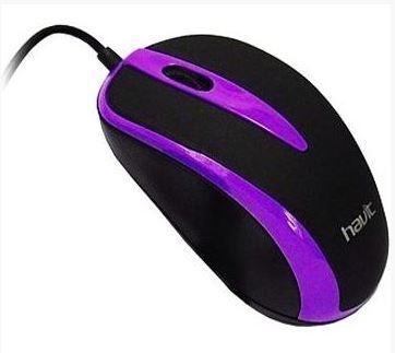 Мишка дротова оптична Havit HV-MS675 USB, фіолетова