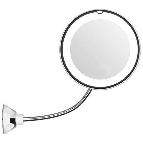 Гнучке дзеркало на присоску з 5x збільшенням і підсвіткою LED MIRROR 5X