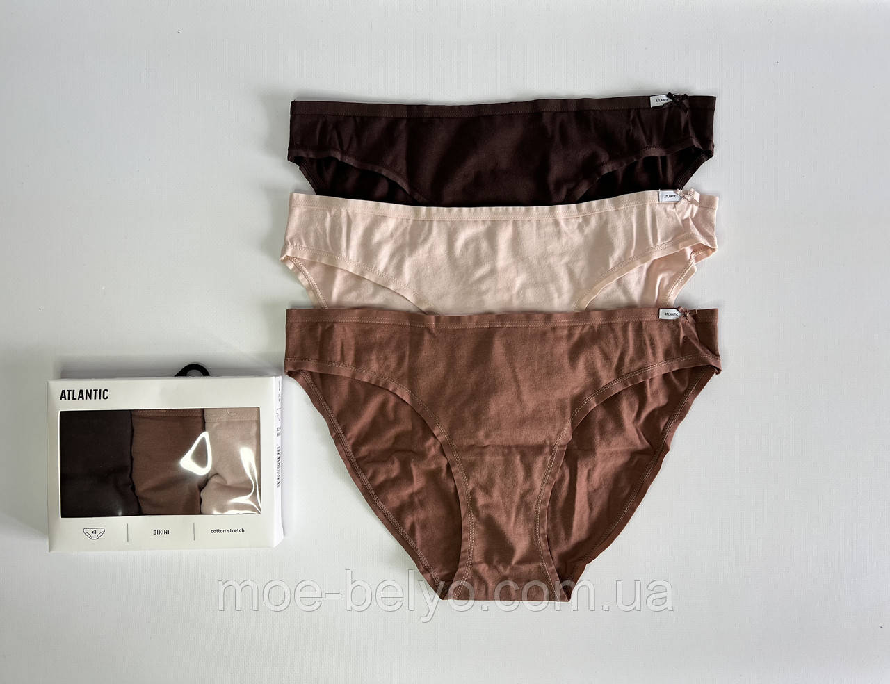 Жіночі трусики atlantic 3CLP-001 bikini набір 3 шт