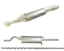 Глушник основний ВАЗ 21099, (закатаний)