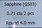 Сапфір пара 0.71 CT 4 mm, фото 6
