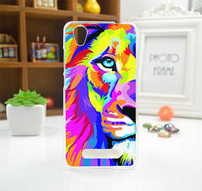 Чохол силіконовий бампер для ZTE Blade X3 A452 з малюнком Кольоровий лев