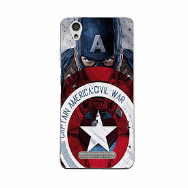Чохол силіконовий бампер для ZTE Blade X3 A452 з малюнком Капітан Америка