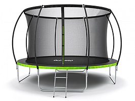 Батут LEOBRO Pro 374 см з внутрішньою захисною сіткою | Модель 12FT GREEN