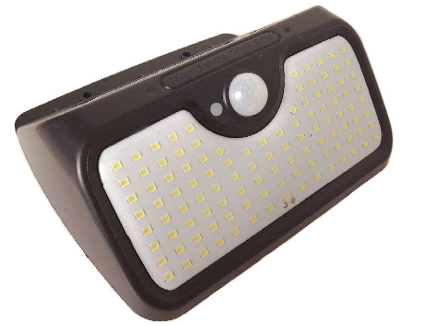 Світильник вуличний BG107 107LED з датчиком руху, сонячна батарея, фото 1