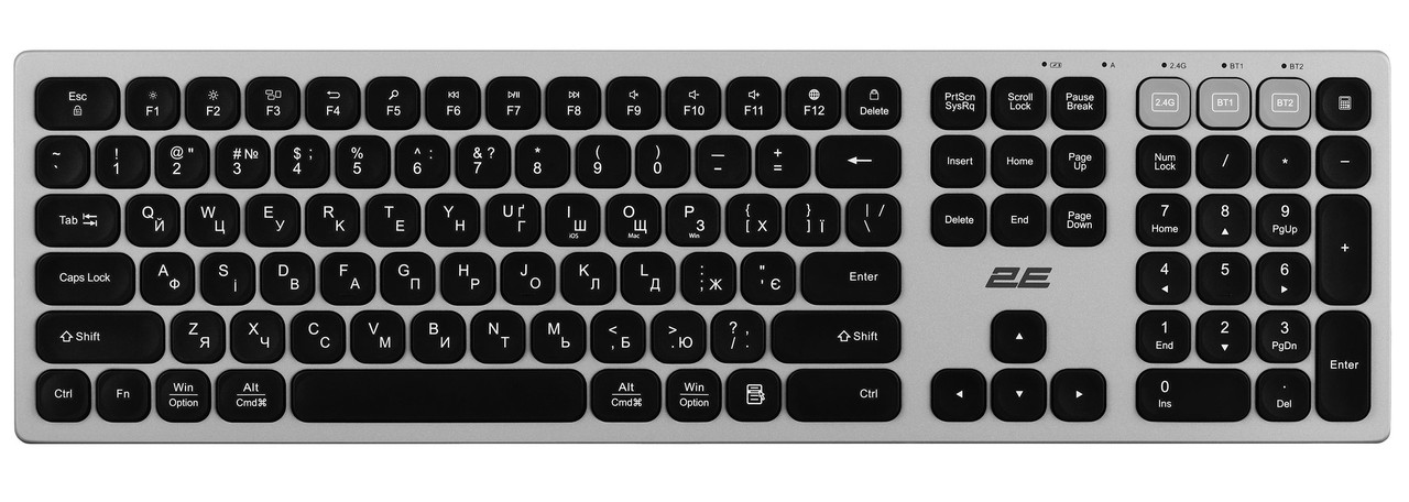 Bluetooth Клавіатура 2E KS270 black UA (2E-KS270WBGR_UA)