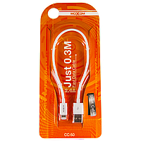 USB кабель MOXOM Lightning (CC-50) 30cm білий