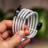 USB кабель MOXOM micro USB (MX-CB46) Magnetic clips білий, фото 4