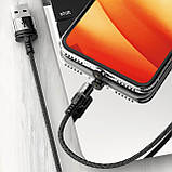 Магнітний USB кабель MOXOM Lightning (MX-CB38) Magnetic чорний, фото 3