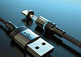 Магнітний USB кабель MOXOM Lightning (MX-CB38) Magnetic чорний, фото 4