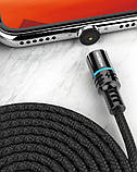 Магнітний USB кабель MOXOM Lightning (MX-CB38) Magnetic чорний, фото 5