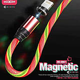 Магнітний USB кабель MOXOM Lightning (MX-CB67) Magnetic рожевий, фото 5