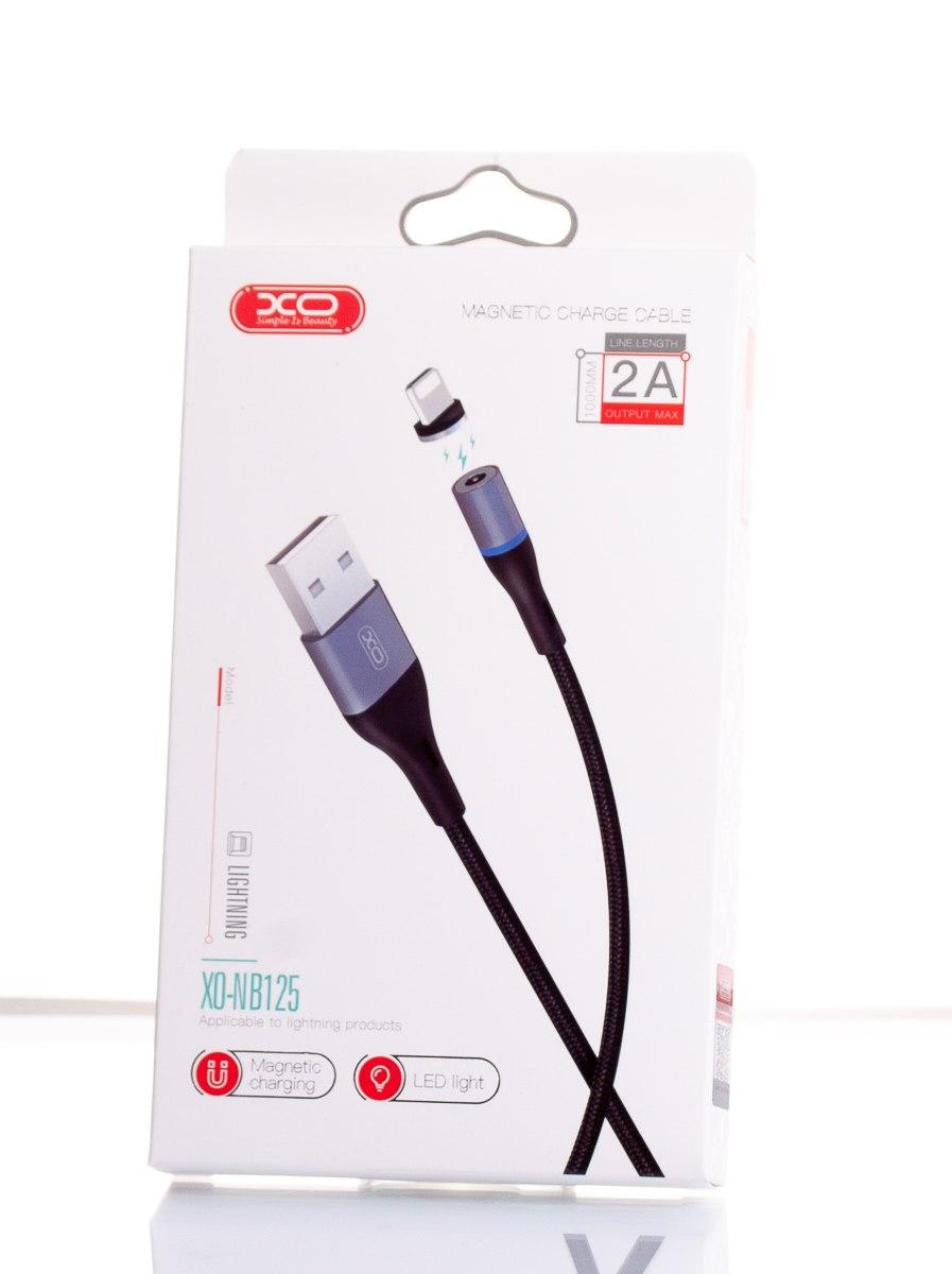 Магнітний USB кабель XO Lightning (NB125) Magnetic чорний