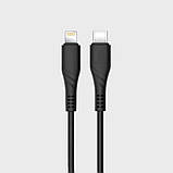 USB кабель XO Type-C to Lightning (NB123) PD чорний, фото 3