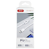 USB кабель XO Type-C to Lightning (NB113) PD білий