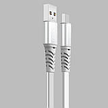USB кабель XO Lightning (NB154) TPE білий/сірий, фото 3