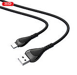 USB кабель XO Type-C (NB218) Zink Alloy/Anti-Breakage/2.4A/1m чорний, фото 4