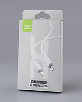 USB кабель DC Type-C to Type-C (CL-210B) 60W білий