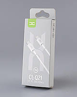 USB кабель DC Type-C to Lightning (CL-Q21) PD/ 20W/ 1m білий