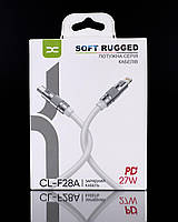 USB кабель DC Type-C to Lightning (CL-F28A) OD6.0/PD/ 27W/ 1.2m білий