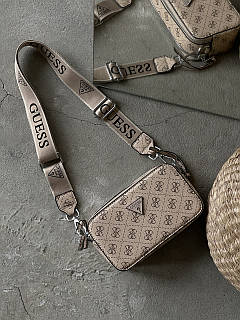 Сумка жіноча Guess 4G кросс-боді молочний