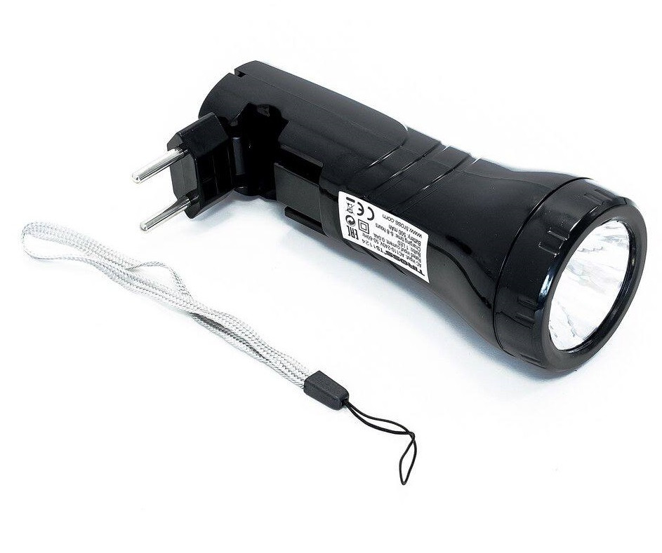 Ліхтар акумуляторний Tiross TS-1124, чорний, фото 1