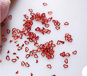 Дизайн для нігтів серце пуста серединка Beauty Lady