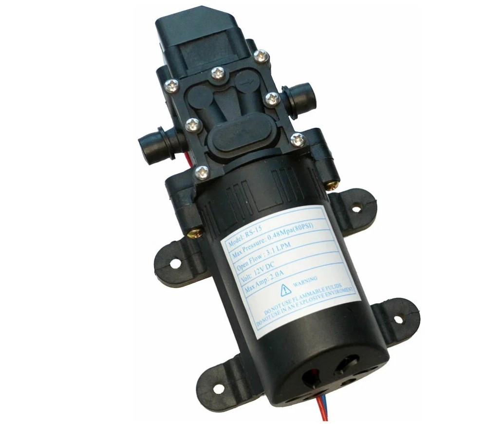 Насос водяний мембранний RS-15 12В 80psi високого тиску 9267, фото 1