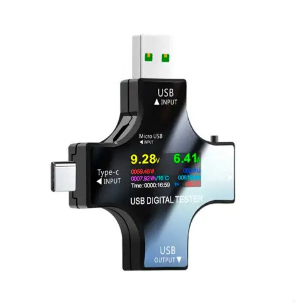 USB тестер струму напруги Atorch J-7C з Bluetooth, Type-C MicroUSB, фото 1