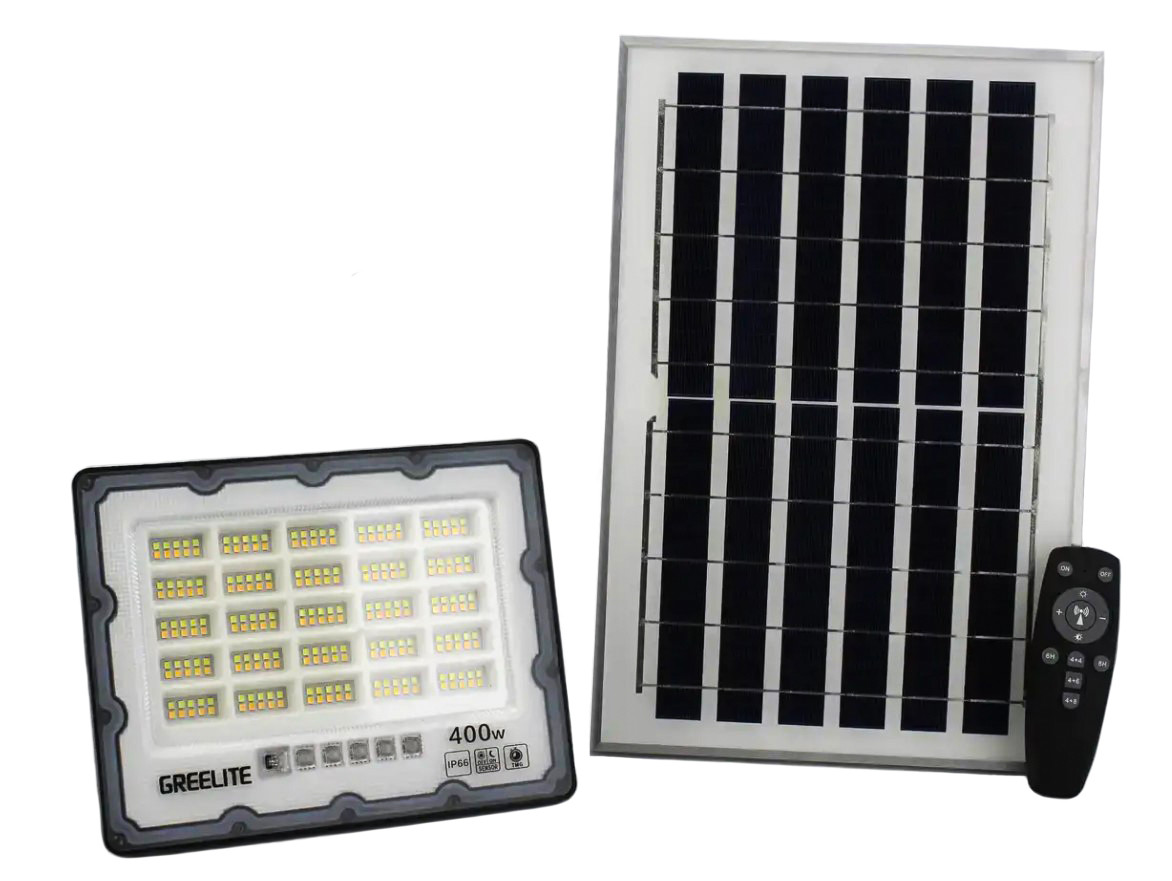 Ліхтар вуличний на стовп 400W JX-007 8956 із сонячною панеллю, фото 1