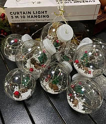 Гірлянда Xmas M-1 Copper curtain ball lamp 7257 Ялинка, різнобарвна