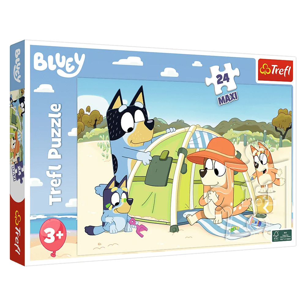 Пазл "Чудовий день собачок", 24 елементи Trefl Maxi Bluey (5900511143577)