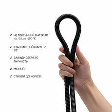 Шланг для ручного душу Qtap Hadice 1200 мм QT054BL43073 Black Matt, фото 5