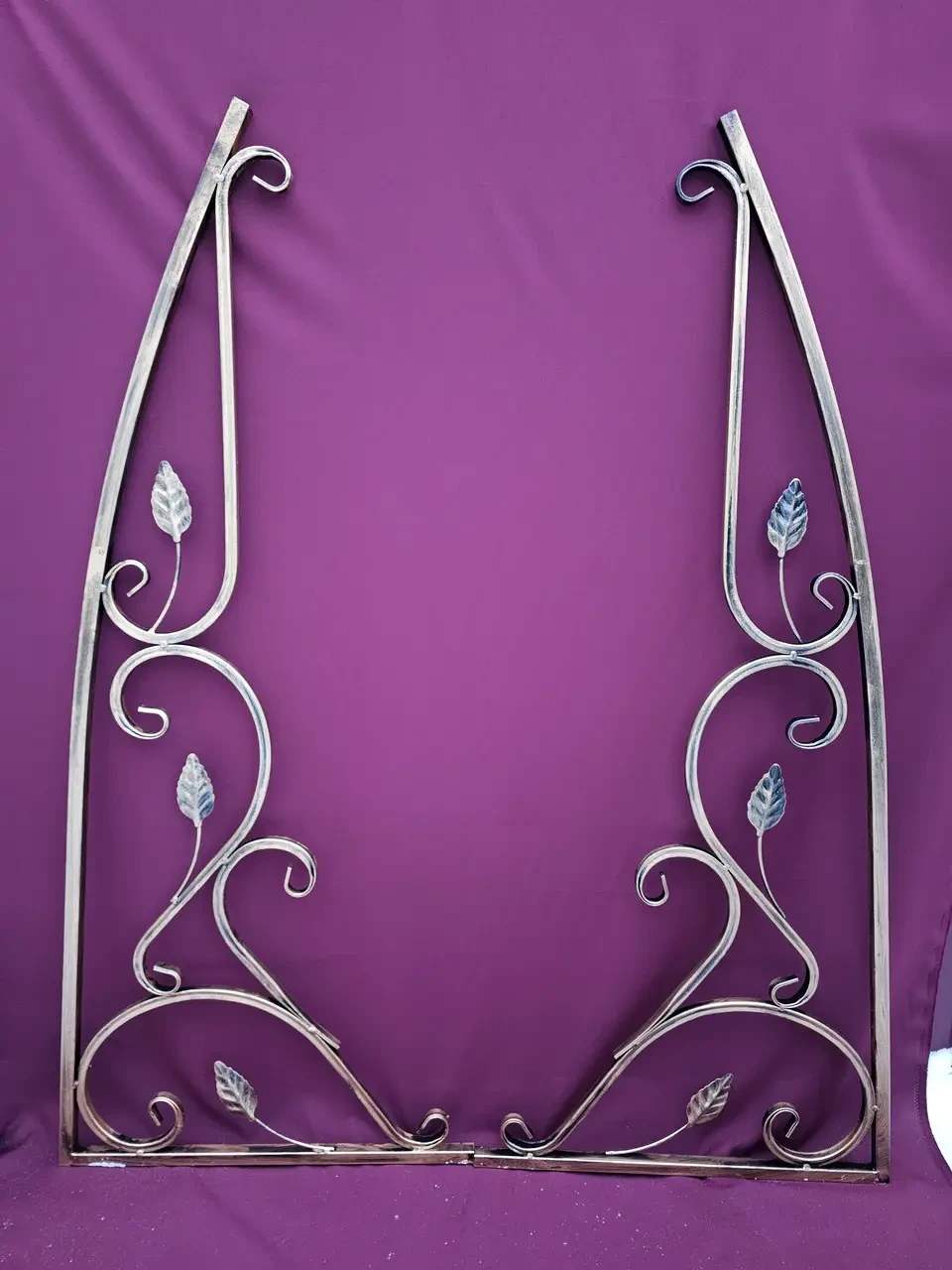 Ковані боковини для навісу 125 см, комплект 2 шт. з профільної труби 62х122 см, Хатинка, фото 1