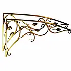 Ковані боковини для навісу 125 см, комплект 2 шт. з профільної труби 62х122 см, Хатинка, фото 4