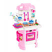 Дитяча інтерактивна кухня Кухонний куточок 29 деталей Плита Каструля аксесуари Іграшка для розвитку уваги, фото 6