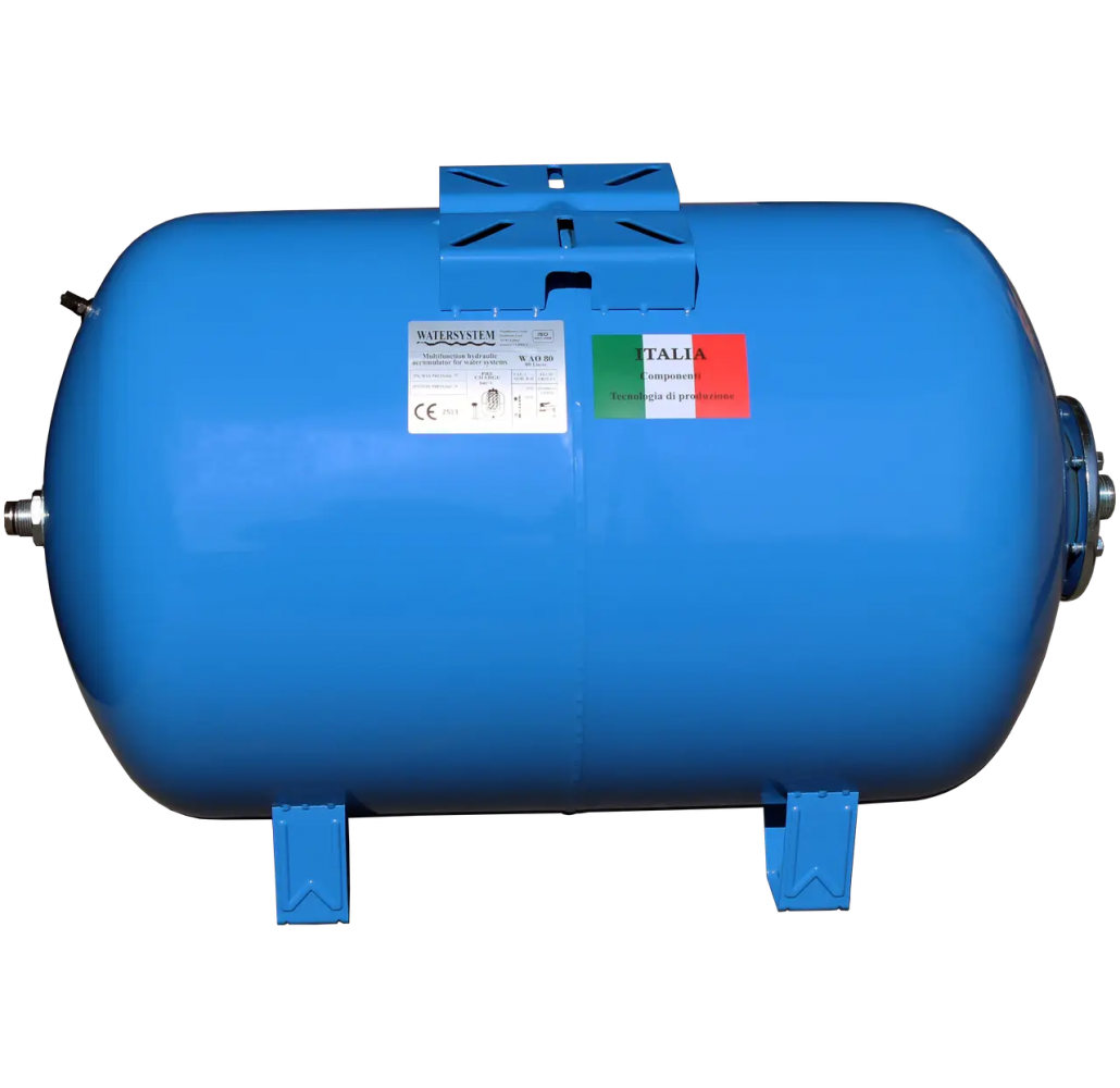 Гідроакумулятор WATERSYSTEM WAO 80 л (горизонтальний), фото 1
