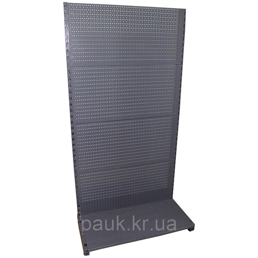 Перфорована вітрина торгова 2350х1200 мм, приставний стелаж Рістел, стенд з перфорацією, стелаж для снеків, вітрина  з перфорацією, фото 1