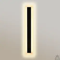 Світильник бра SOLEIN 30W LED 120см Esllse чорний 1200x80x44мм IP65 настінний 30Вт 1900Lm 3000К тепле світло