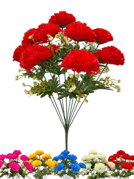 Букет штучних квітів Гвоздики, 11 головок, мікс, 590 мм, фото 1