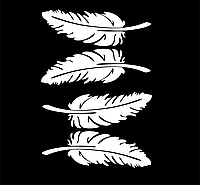 Вінілова наклейка Перо 15 х 5 см 4шт., фото 4