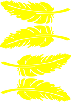 Вінілова наклейка Перо 15 х 5 см 4шт., фото 8