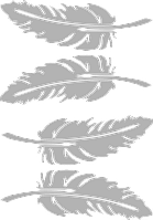 Вінілова наклейка Перо 15 х 5 см 4шт., фото 7