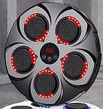 Інтерактивна мішень для боксу з підсвічуванням і музикою, настінний тренажер для відпрацювання ударів., фото 5