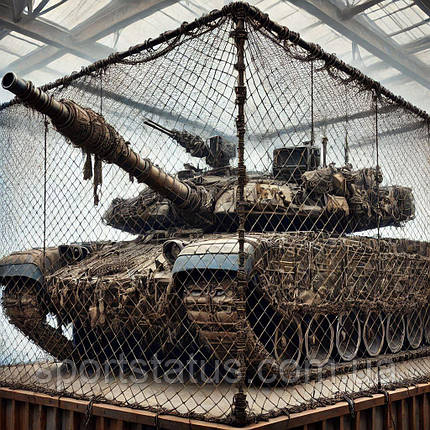 Сітка загороджувальна військова D 2мм вічко 50мм безвузлова стопЛанцет огороджувальна, фото 1