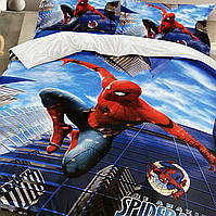 Комплект дитячої постільної білизни із фланелі Полуторного розміру 150*210 см Людина Павук