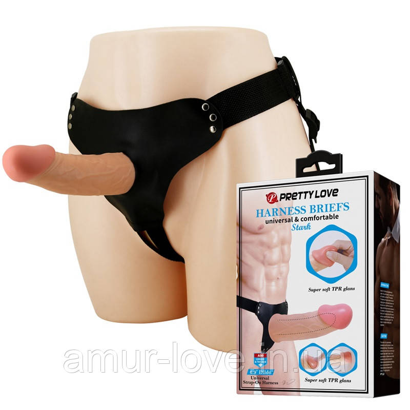 Страпон Pretty Love Harness Briefs Stark